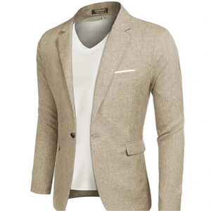 NWT COOFANDY Men's Blazer Casual Sport Coats Slim Fit One Button Suit Jacket